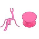 PopSockets: PopMount 2 Flex - Soporte y Tripod de Silicona Flexible Sin Adhesivo, Rosa (Miami Sunset) + Soporte y Agarre para Teléfonos Móviles y Tablets, Rosa (Neon Pink)