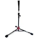 PowerNet Baseball Softball Batting Tee | Hitting Drill Coaching Aid | Adjustable Height 27.5" - 44" | Portable Collapsible | Rubber Top | Extra Wide Base (Deluxe Tee | 2.5 Pounds)