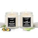 Aromahpure Scented Candles (55 Hours) (100% Soy Wax)- Handcrafted | Smoke-Free | Untold- Petitgrain, Nectarine, Blackcurrant & Peach, Thai Lemongrass Fragrance Candles for Home & Gift Sets