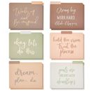 12 Pack Decorative File Folders, Letter Size for Women, Cute Earth Tone Colored
