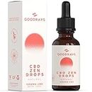 Goodrays - High Strength CBD Oil Drops for Anxiety - 1000mg CBD / 30ml - Natural Cannabidiol Zen Drops - Reduce Anxiety, Relieve Stress, Restore Balance - Natural CBD Oils