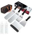 Griddle Accessories Kit Grill Barbecue Tools Set for Outdoor Camping 8 Pieces