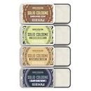 Viking Revolution 4 Pack Solid Cologne for Men 0.5 Oz - Solid Perfume with Cedar Wood, Clary Sage, Vetiver, Sandalwood Cologne for Men - Mens Cologne Sample Set - Gifts for Men