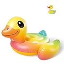 Toy Imagine™ Giant Inflatable Duck Swimming Pool Float for Adults & Kids in Adorable Yellow|Portable & Foldable| Ride On Toy|Swim Party Toy|Outdoor Swimming Pool Mattress|Summer Pool Raft Lounge …