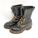RED WING 699 logger boots old feather tag black size 4 1 2 Used