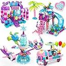 Sitodier Girls Building Sets Toys, 638 Pieces 4 Playground Facilities Models Building Blocks for Kids, Building Bricks Kit Gifts for Kids Age 6 7 8 9 10 11 12 Birthday
