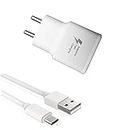 Charger for Samsung Galaxy S10+ Plus Charger Original Adapter Like Wall Charger | Mobile Charger | Qualcomm QC 3.0 Quick Charge Adaptive Fast Charging , Rapid , Dash , VOOC , AFC Charger With 1 Meter Type C USB Data Cable ( 3.0 Amp , SMG-WHITE )