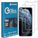 T Tersely Tempered Glass Screen Protector for iPhone 11 Pro, iPhone Xs and iPhone X 5.8-Inch, Case Friendly, 2 Pack