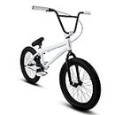Elite BMX Bikes in 20" & 16" - These Freestyle Trick BMX Bicycles Come in Two Different Models, Stealth (20" BMX) & Pee-Wee (16" BMX) (20", White)