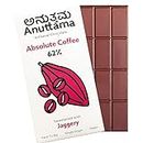 ANUTTAMA Dark Chocolate Absolute Coffee 62% Cocoa 50 gm | Dark Chocolate Bar | Sugar Free | Sweetened with Jaggery | Gluten Free | Handmade Chocolate | Vegan | Natural Chocolate Bar 50gm