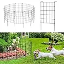 24 Pack Decorative Garden Fence Panels 24 in (H) x 26 ft (L) Border Animal Barrier, Metal Wire Landscape Wire Edge Flower Bed No Dig Fencing for Patio Yard Outdoor Decor