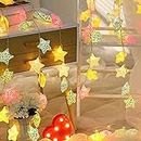 The Purple Tree Decorative Colorful Star 20 LED Star String Lights for Indoor Outdoor Home Party Diwali Christmas Decoration (Warm White, 3 m) , Cute Led Lights , Star Light , Diwali Light