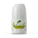 Dr Organic Tea Tree Deodorant, Aluminium Free, Mens, Womens, Natural, Vegan, Cruelty-Free, Paraben & SLS-Free, Recycled & Recyclable, Certified Organic, 50ml, Packaging may vary