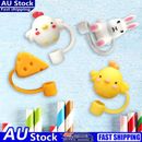 Cute Straw Caps Cartoon Silicone Straw Protection Plug for 6-8mm Cup Accessories
