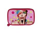 Shopaholic Attractive Travelling Girl Featured Single Compartment Pouch To Store Various Things (Dark Pink)