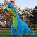 COMIN 10ft Christmas Inflatables Outdoor Decorations, Blow Up Dinosaur Christmas Tree Inflatable with Built-in LEDs for Christmas Indoor Outdoor Yard Lawn Garden Decorations