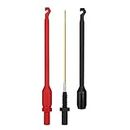 TKDMR Automotive Wire Piercing Probe - Wire Piercing Clip Puncture WireBack Probe Pins,Copper,Black and Red,Screw Thread,Use for 4mm Banana Extended Test Cable
