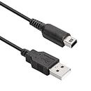 Coomoors USB Ladekabel/Kabel, Power Ladekabel für DSi, DSi XL, 3DS, 3DS XL, Schwarz Ladegerät, 1.2m (3.9ft) USB Ladegerät Netzkabel