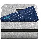 GREENSHEEP Felt Keyboard Sleeve For Logitech K380 Bluetooth Multi-Device Wireless Keyboard,Travel Sleeve Bag Case For Office-Grey (Keyboard Not Included)Laptops
