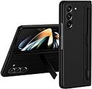 CRUPED Ultra Hybrid Premium Case for Samsung Galaxy Z Fold 3 Case with S Pen & Kickstand Hinge Protection | Hard PC Case for Galaxy Z Fold 3 Phone Cover Case for Men Women (Black)