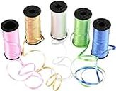 LEMESO 5 Rolls Curling Ribbon Assorted Colors Balloon String Gift Wrapping Ribbon for Party Florist Crafts Gift Wrapping Cake Decorations, 100 Yards (91.4 Meters) per Roll