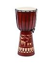 40cm Große Djembe Trommel Bongo Drum Elefant Braun Fair Trade Top Klang