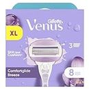 Gillette Venus Comfortglide Breeze Recharges De Lames x8, Pour Femme, Avec 3 Lames Intégrées Pour Un Rasage De Près En Douceur Qui Dure