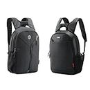 HARISSONS Bags Twin Reversible (2-in-1) Polyester 14 inch Laptop Backpacks for Men and Women (Black)