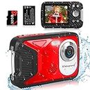 Waterproof Digital Camera HD 1080P 36MP Compact Digital Camera for Kids with 32GB Card Point and Shoot Camera Portable Camera for Teens Students Boys Girls
