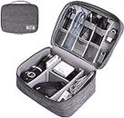 AREO (Grey) Travel Electronic Accessories Organizer Bag Case for Cable Charger