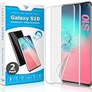 Power Theory Screen Protector Film for Samsung Galaxy S10 [2-pack] - [Not Glass] Full Cover, Case Friendly, Flexible Anti-Scratch Film