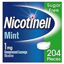 Nicotinell Nicotine Lozenge, Quit Smoking Aid, Sugar Free Mint Flavour, 1 mg, 204 Pieces (Packing May Vary).