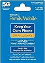 Walmart Family Mobile SIM-Karte Verizon CDMA SIM-Karte Aktivierungskit (2023 aktualisierte Netzwerkkompatibilität)