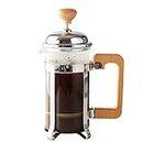 Coffee Press French Pressure Pot Coffee Pot Stainless Steel Coffee Home Tea Maker Coffee Filter Pot Kitchen Appliances Coffee Maker (Color : Clear Size : 350ml)