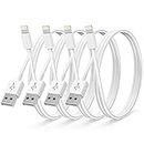 4Pack Apple MFi Certified iPhone Charger 2M,iPhone Lightning to USB A Cable 2 Meters,Fast Charging Cable Lead for iPhone 12 SE 2020 11 Xs Max XR X 8 Plus 7 Plus 6 Plus 5s SE iPad Pro