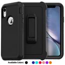 For Apple iPhone XR Xs Max Case Cover Shockproof Series Fits Defender Belt Clip
