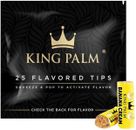King Palm | Puntas de filtro con sabor | Crema de plátano | Paquete de 25 | Puntas rodantes