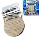 Mini Rainbow Weaving Loom, Small Loom Speedweve Type Weave Tool, Wooden DIY Weaving Arts, Can Be Mended Clothes and Jeans Quickly and Easily (42 Needles)