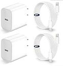 for iPhone Charger [MFi Certified] 2 Pack 20W PD USB C Fast Wall Charger with 6FT USB C to Lighting Cable for iPhone 14 11 12 13 Pro X XR XS Max 8 Plus