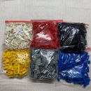 Legos a granel ordenado por color lavado más de 8 libras amarillo gris negro azul blanco rojo