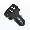 Zebronics Cc242A3 Car Charger with 10.5 Watts, Dual USB Ports, Compact Design, Built in Protections, Led Indicator, Included USB - Type-C Cable - Cellular Phones, Black