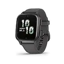 Garmin Venu Sq 2, AMOLED GPS Smartwatch with All-day Health Monitoring and Fitness Features, Sports Apps and More, Square Design Smartwatch with up to 11 days battery life, Shadow Grey