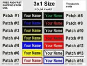 BEST SELLER 3x1 SIZE Custom NAME TAG Embroidered "Iron on", USA FAST SHIPPING