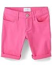 The Children's Place Baby Girls' Denim Skimmer Shorts, French Rose Pink, 10