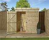 EMS Retail Empire 1000 Pent Garden Shed 8X5 SHIPLAP PRESSURE TREATED T&G NO WINDOWS