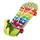 Crafts Collection Store Multifunctional Wooden Xylophone Educational Toy Percussion Instrument Musical Gift for Kids Children (Peacock Xylophone)