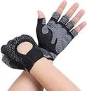 Flintronic Gym Gloves, Breathable Training Gloves with Microfiber Fabric, No-Slip Silicone Padded Palm Protection and Extra Grip, Fitness Gloves for Men&Women, Weight Lifting/Cross Fit/Cycling
