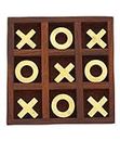 Bhaiji Enterprises Wooden Puzzle Tic Tac Toe Indoor Outdoor Zero Cross Board Game for Kids (6 x 6 Inch)