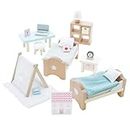 Le Toy Van - Wooden Doll House Daisylane Children's Bedroom Play Set For Dolls Houses, Dolls House Furniture Sets - Suitable For Ages 3+