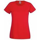 Fruit of the Loom Ladies/Womens Lady-Fit Valueweight Short Sleeve T-Shirt (2XL) (Red)